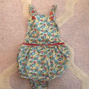 Baby Boden 18-24m. Floral romper blue yellow red